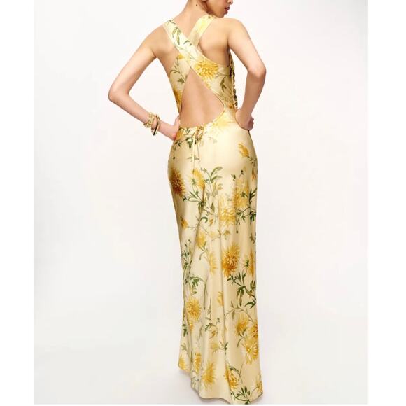 NWT NEW Reformation Anaiis Silk Dress - Picture 2 of 8